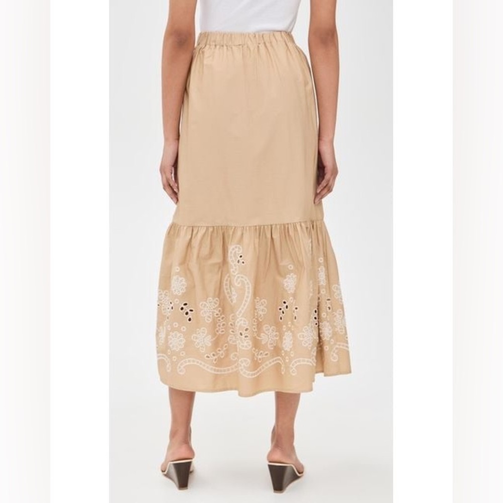 Moon River Eyelet Midi Skirt NWOT - Picture 2 of 7